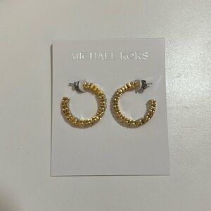 Michael Kors Diamond and Gold Earrings